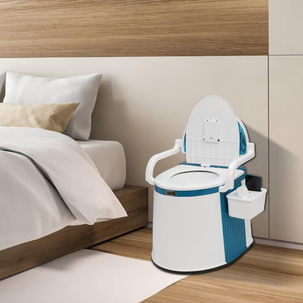 Portable Camping Toilet with Removable Waste Tank & Built-In Toilet Paper Holder – Compact & Odor-Control Design