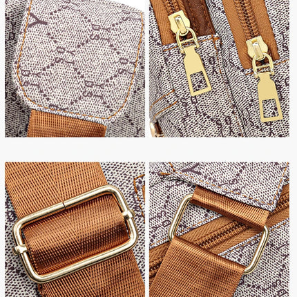 Luxe Leather Crossbody Backpack – Stylish, Compact & Comfortable Design