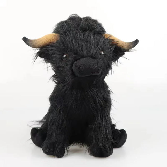 Highland Cow Plush Toy – Realistic 29 cm Soft & Fluffy Stuffed Animal – Ideal Gift for Kids & Adults