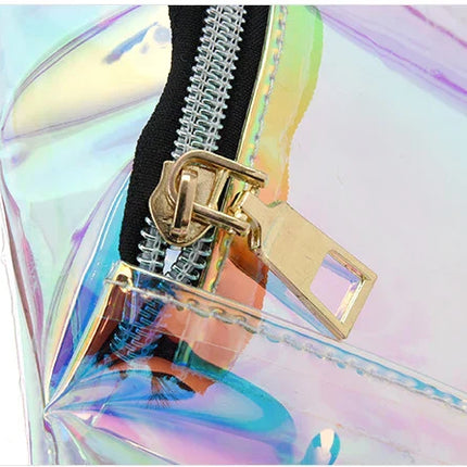 Holographic Festival Fanny Pack – Iridescent Waist Bag with Adjustable Strap for Concerts, Raves & Travel