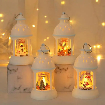 Battery-Powered LED Christmas Lantern – Warm Holiday Decor for Indoors & Outdoors