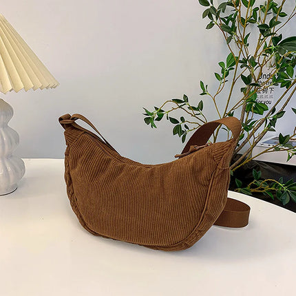 Corduroy Crossbody Bag – Soft, Lightweight & Stylish Everyday Purse