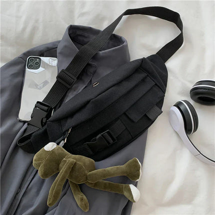 Trendy Crossbody & Waist Bag with Keychain ‒ Spacious Adjustable Strap Hip & Shoulder Bag