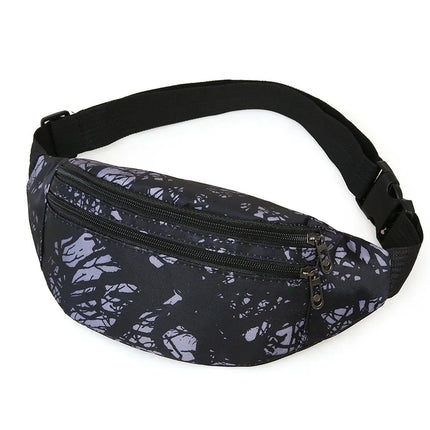 Colorful Feather Print Fanny Pack – Adjustable Crossbody & Festival Waist Bag for Women