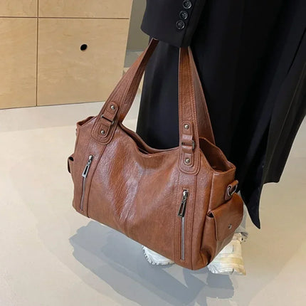 Women's Leather Hobo Bag – Spacious Shoulder Tote with Premium Finish