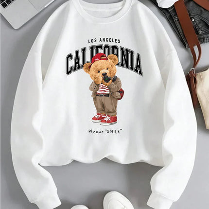 Unisex California Bear Sweater - Oversized Sweater with Bear Print