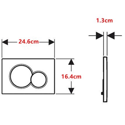 Luxury Dual Flush Toilet Button in Spray Gold – Fingerprint-Resistant Modern Actuator Plate