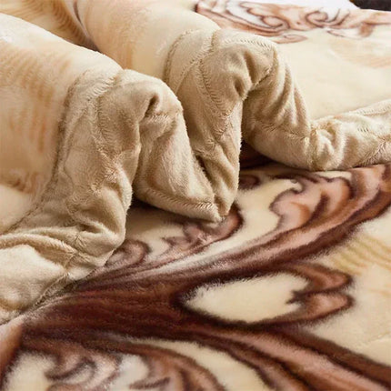 Luxury Floral Fleece Throw Blanket – Ultra Soft & Warm Winter Decor