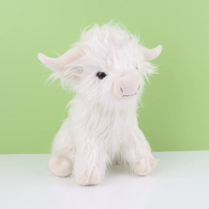 Highland Cow Plush Toy – Realistic 29 cm Soft & Fluffy Stuffed Animal – Ideal Gift for Kids & Adults