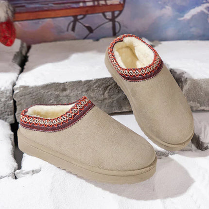 Fleece-Lined Winter Slippers for Women & Men – Warm Indoor House Shoes