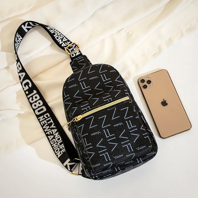 Streetstyle Mini Backpack & Crossbody Bag – Trendy Printed Shoulder Bag with Zipper Closure – Compact & Versatile Fashion Accessory