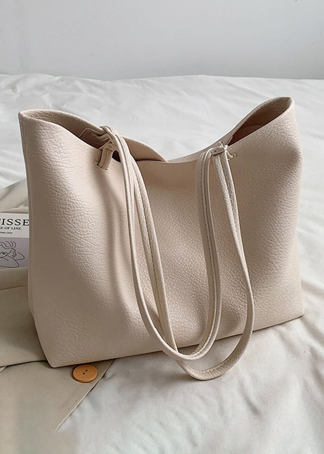 Soft Leather Tote Bag | Spacious Vegan Leather Work & Daily Tote for Women