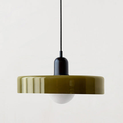 Color-Splash Glass Pendant Light 9.8" º 7.1" / 13.8" º 8.7" – Modern Adjustable Hanging Lamp for Kitchen, Dining & Living Room