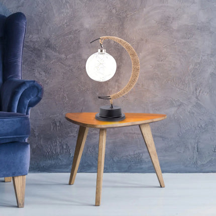 Moon-Inspired LED Touch Table Lamp – Warm Ambient Light for Bedroom & Living Room Décor