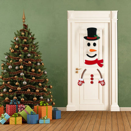 Reusable Christmas Window Stickers – Cotton & Paper Holiday Décor for Windows and Doors (Multiple Sizes)