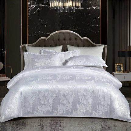 Luxe Satin Floral Duvet Cover Set – Silky Smooth Bedding for a Cool, Elegant Sleep