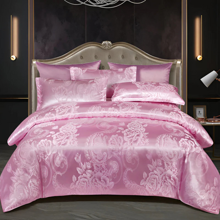 Luxe Satin Floral Duvet Cover Set – Silky Smooth Bedding for a Cool, Elegant Sleep