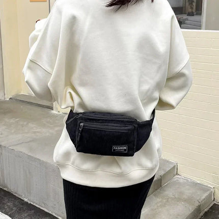 White Crossbody Belt Bag – Adjustable Waist Pack for Women & Men | Stylish, Spacious & Durable