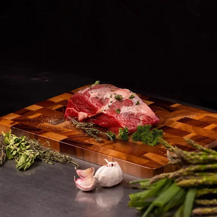 Acacia Wood Cutting Board with Drain Groove – Double-Sided, Small, Medium & Large