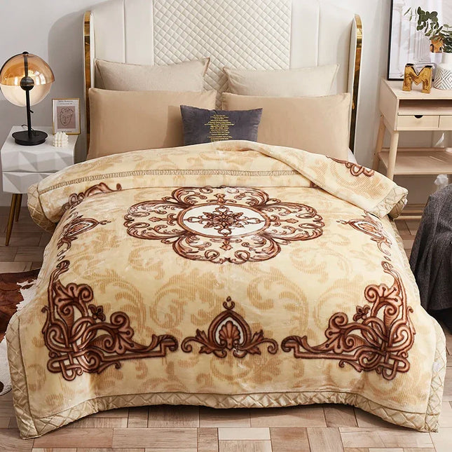 Luxury Floral Fleece Throw Blanket – Ultra Soft & Warm Winter Decor