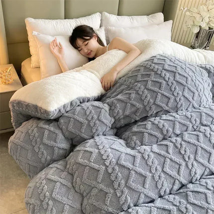 Luxury Warm Winter Blanket – Ultra Soft Thick Fleece Throw with Stylish Pattern