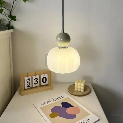 Elegant Art Deco Pendant Light – Cream Shade Ceiling Lamp with Adjustable Height