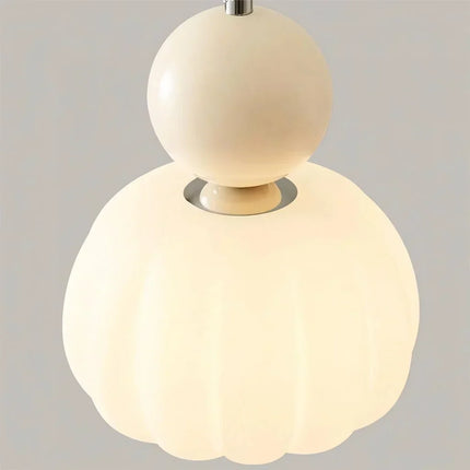 Elegant Art Deco Pendant Light – Cream Shade Ceiling Lamp with Adjustable Height