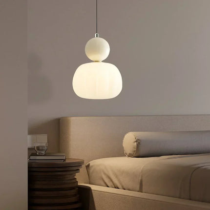 Elegant Art Deco Pendant Light – Cream Shade Ceiling Lamp with Adjustable Height