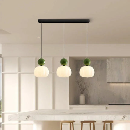 Elegant Art Deco Pendant Light – Cream Shade Ceiling Lamp with Adjustable Height