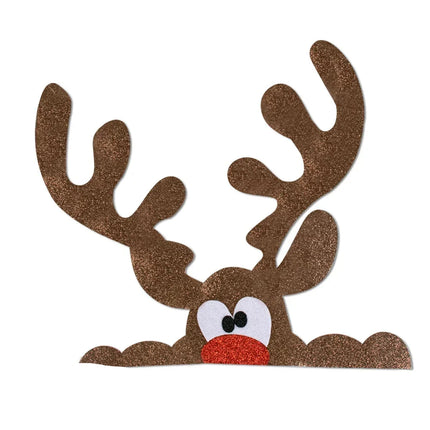 Reusable Christmas Window Stickers – Cotton & Paper Holiday Décor for Windows and Doors (Multiple Sizes)