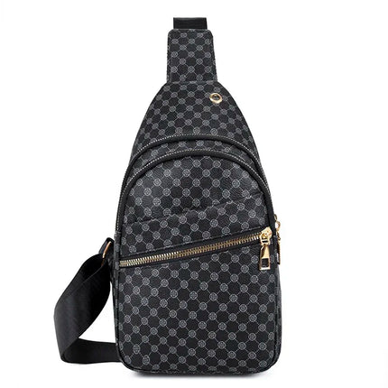 Luxe Checkered Crossbody Belt Bag – Stylish Plaid Fanny Pack with Adjustable Strap for Women