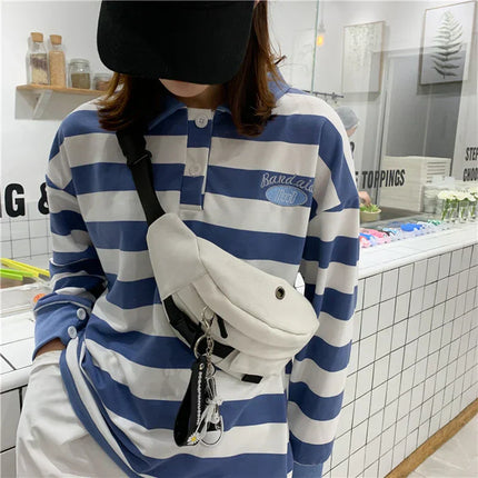 Trendy Crossbody & Waist Bag with Keychain ‒ Spacious Adjustable Strap Hip & Shoulder Bag