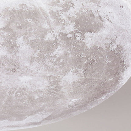 Modern Moon-Inspired Flush Mount Ceiling Light – LED, Dimmable, Minimalist Design for Bedroom & Living Room