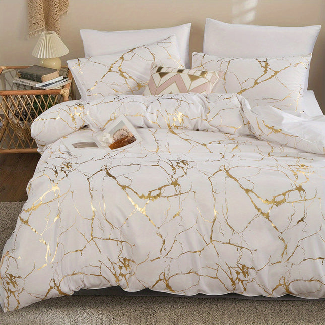 Luxury Marble-Print Duvet Cover – Soft, Breathable Bedding for Modern Bedrooms