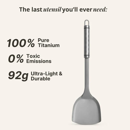 Titanium Hammered Pan with Spoon – Durable & Safe Cookware