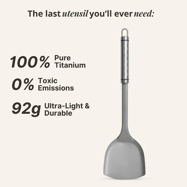 Titanium Hammered Pan with Spoon – Durable & Safe Cookware