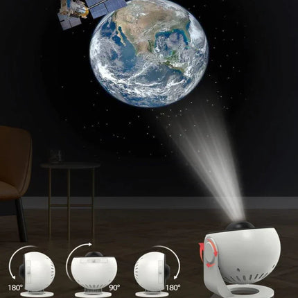 12-Slide LED Galaxy Projector – Rotating Starry Night Lamp for Kids & Adults