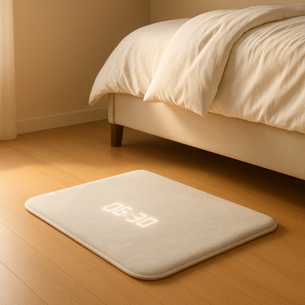 Smart Alarm Clock Rug – Pressure Sensor Wake-Up Mat for Bedroom Decor (16" x 24")