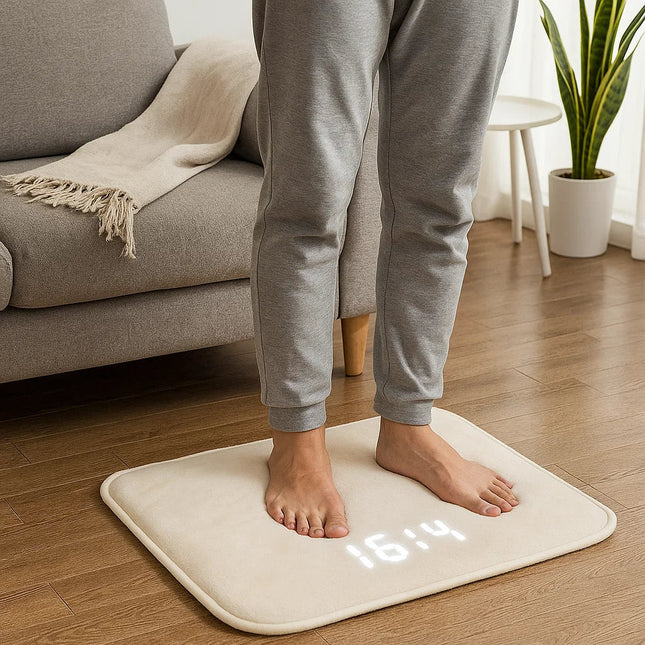 Smart Alarm Clock Rug – Pressure Sensor Wake-Up Mat for Bedroom Decor (16" x 24")