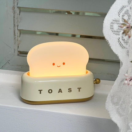Retro Toaster Table Lamp with LED Light & Rechargeable Battery – Fun Vintage Home Decor Accent