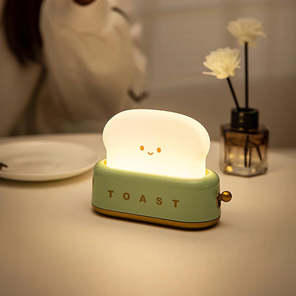 Retro Toaster Table Lamp with LED Light & Rechargeable Battery – Fun Vintage Home Decor Accent
