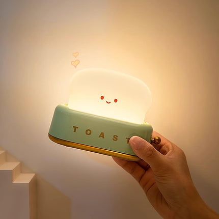 Retro Toaster Table Lamp with LED Light & Rechargeable Battery – Fun Vintage Home Decor Accent