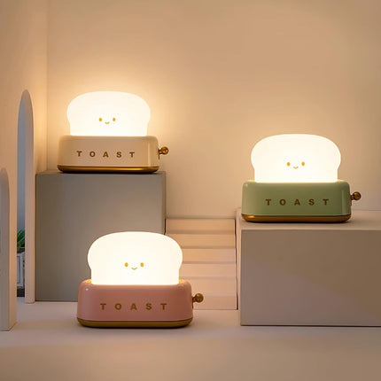 Retro Toaster Table Lamp with LED Light & Rechargeable Battery – Fun Vintage Home Decor Accent