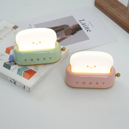 Retro Toaster Table Lamp with LED Light & Rechargeable Battery – Fun Vintage Home Decor Accent