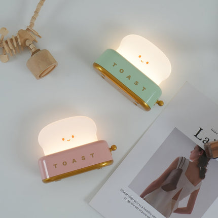 Retro Toaster Table Lamp with LED Light & Rechargeable Battery – Fun Vintage Home Decor Accent