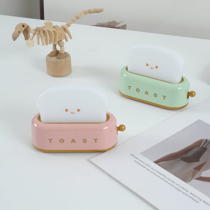 Retro Toaster Table Lamp with LED Light & Rechargeable Battery – Fun Vintage Home Decor Accent