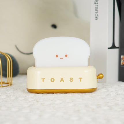 Retro Toaster Table Lamp with LED Light & Rechargeable Battery – Fun Vintage Home Decor Accent