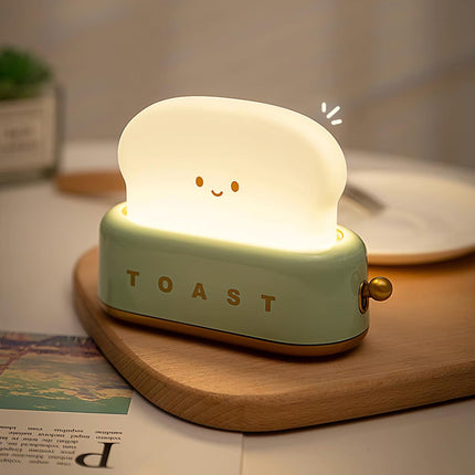 Retro Toaster Table Lamp with LED Light & Rechargeable Battery – Fun Vintage Home Decor Accent