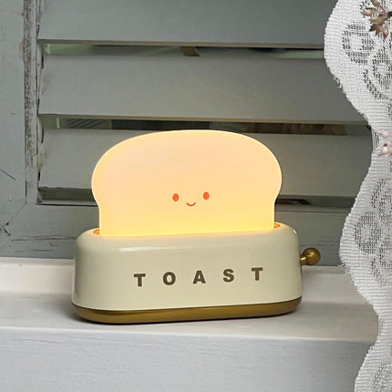 Retro Toaster Table Lamp with LED Light & Rechargeable Battery – Fun Vintage Home Decor Accent