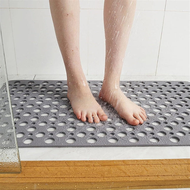 Non-Slip Shower Mat with Drain Holes – Safe, Hygienic & Durable PVC Bath Mat